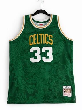 RARE Mitchell & Ness Larry Bird Celtics Lunar New Year Jersey 3XL 1985-86